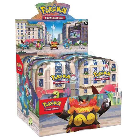 Pokémon TCG Lumiose City Mini Tin display of 12 tins, sealed